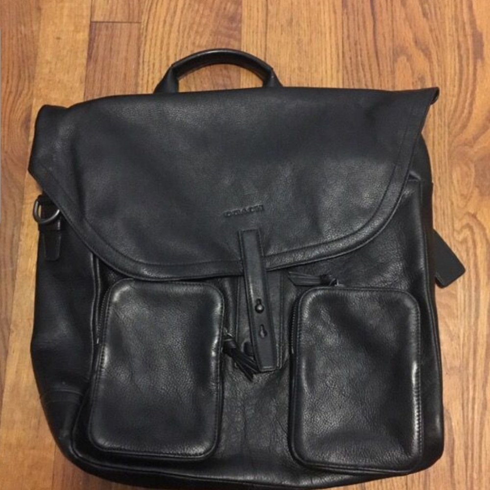 Coach Mens Bag Black Soft Leather
